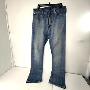 Levi's 513 Slim Straight Jeans Men's Light Wash Classic Denim 36 x32 Vintage
